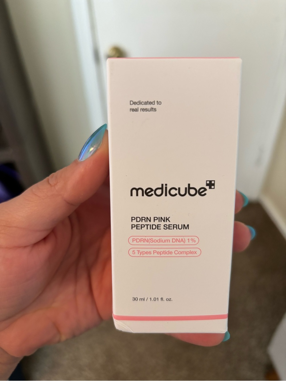 Medicube PDRN Pink Peptide Serum - Pink & White Box